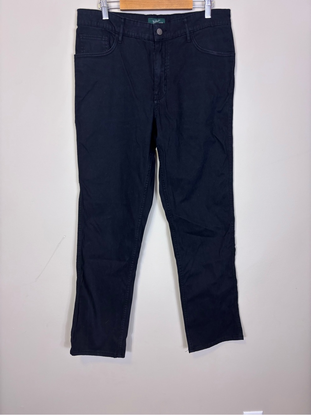 Woolrich Black Cotton Straight Leg Pants Men’s 32 x 32” inseam